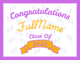 Diploma Graduation Yard Sign (18x24)