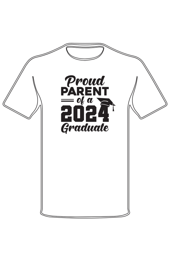Proud Parent of a 2024 Graduate T-Shirt (With Cap)