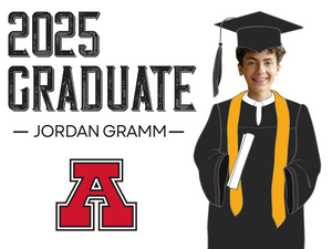 Graduate in Robes Sign (18x24)