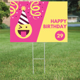 Emoji Happy Birthday Sign (18x24)