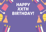 Purple Happy Birthday (18x24)